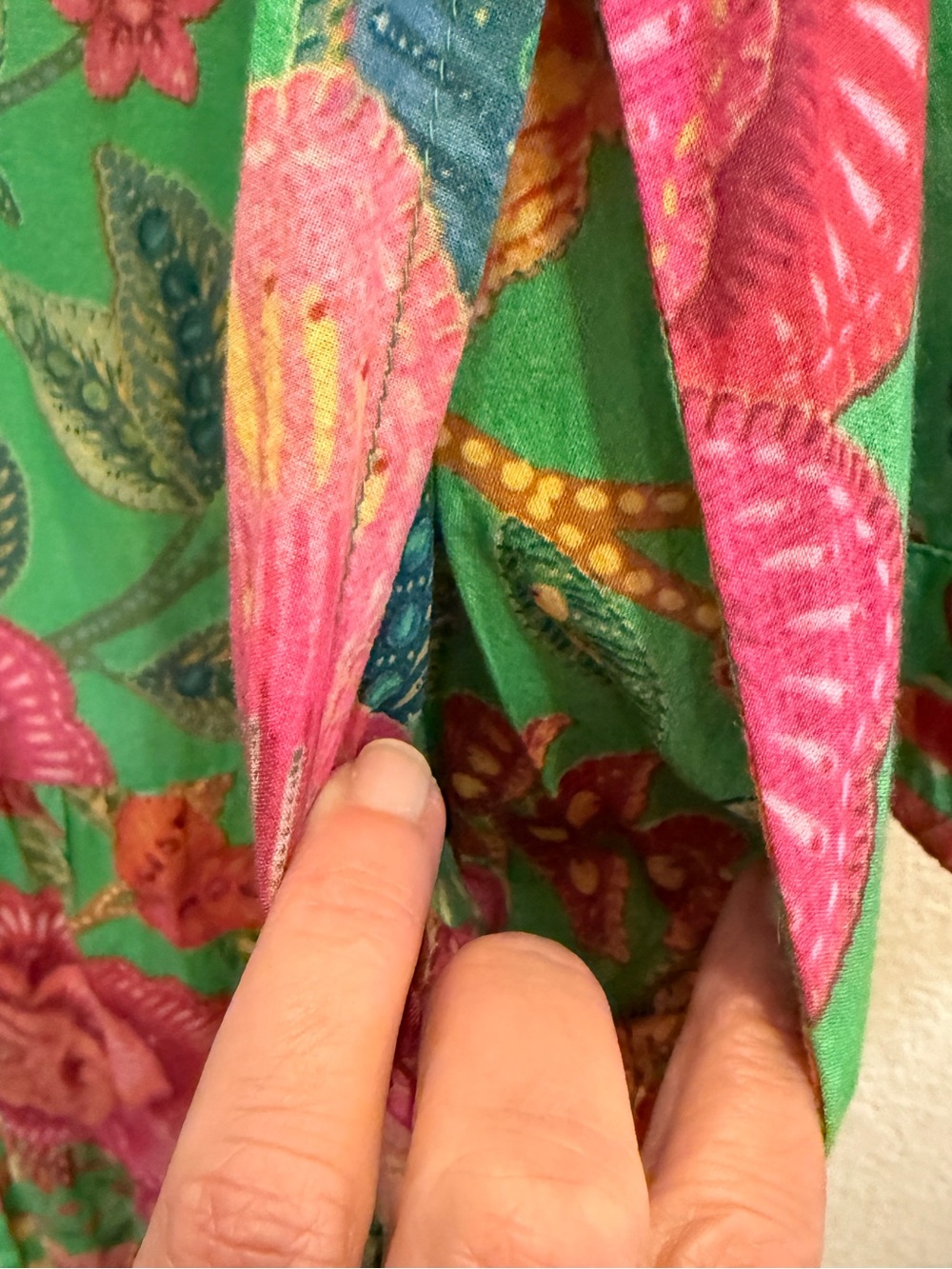 Be Boho Tropical Bold Colorful Maximalist Drop Waist Cotton Maxi Dress sz XXL - Picture 7 of 12